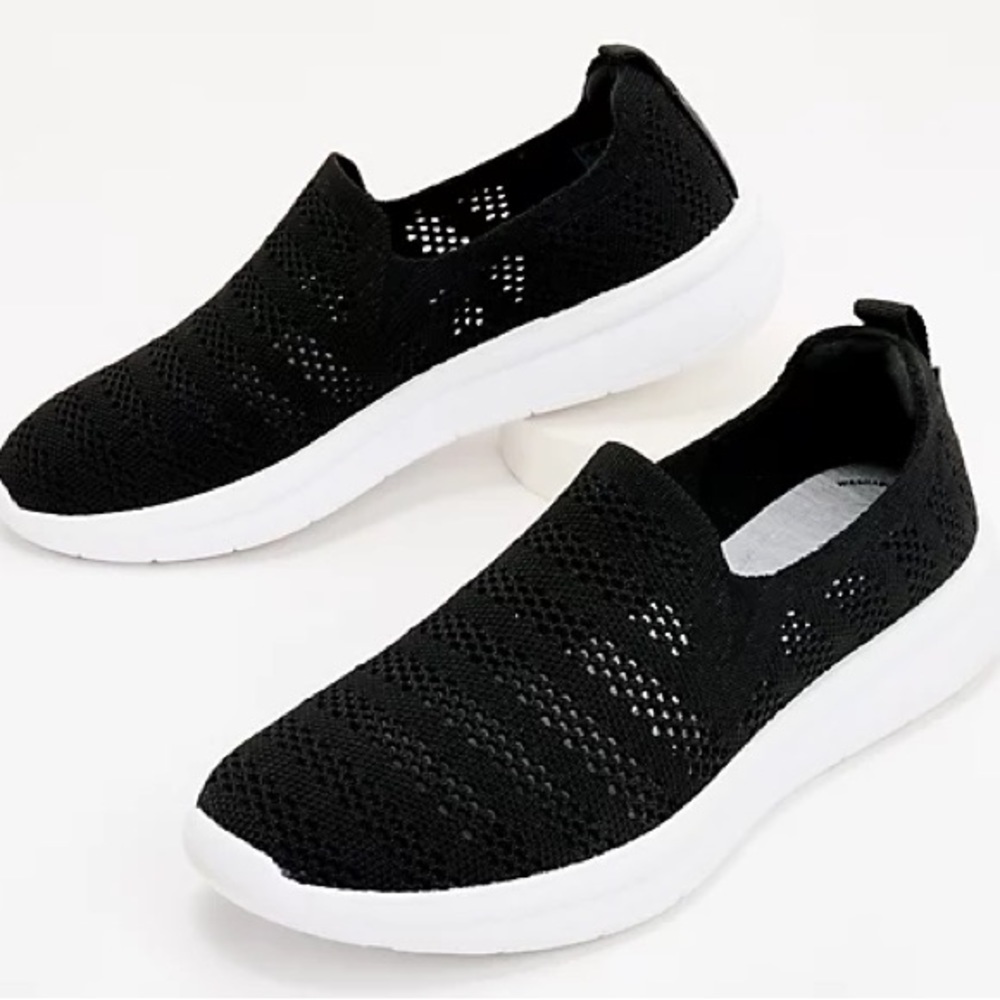 New‎ Clarks Cloudsteppers Perforated Knit Slip-Ons - Ezera Path